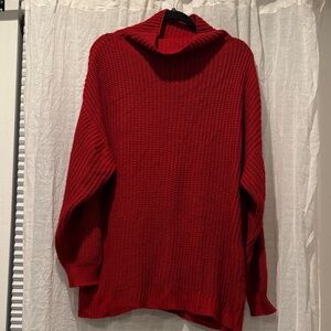 American Rag Red Cowl Neck Sweater
